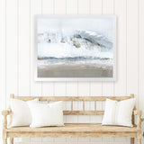 Shop Icy Snow I Art Print-Abstract, Blue, Grey, Horizontal, PC, Rectangle, View All-framed painted poster wall decor artwork