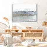 Shop Icy Snow II Canvas Art Print-Abstract, Grey, Horizontal, PC, Rectangle, View All-framed wall decor artwork