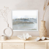 Shop Icy Snow II Art Print-Abstract, Grey, Horizontal, PC, Rectangle, View All-framed painted poster wall decor artwork