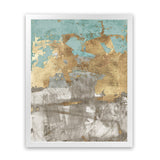 Shop Blue Gold II Art Print-Abstract, Blue, Brown, Grey, PC, Portrait, Rectangle, View All-framed painted poster wall decor artwork