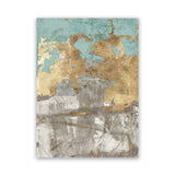Shop Blue Gold II Canvas Art Print-Abstract, Blue, Brown, Grey, PC, Portrait, Rectangle, View All-framed wall decor artwork