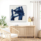 Shop Navy Paths I (Square) Canvas Art Print-Abstract, Blue, PC, Square, View All-framed wall decor artwork