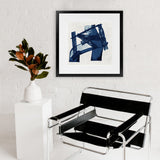 Shop Navy Paths I (Square) Art Print-Abstract, Blue, PC, Square, View All-framed painted poster wall decor artwork