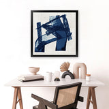 Shop Navy Paths I (Square) Art Print-Abstract, Blue, PC, Square, View All-framed painted poster wall decor artwork