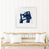 Shop Navy Paths I (Square) Art Print-Abstract, Blue, PC, Square, View All-framed painted poster wall decor artwork