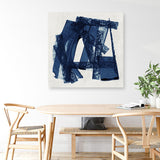Shop Navy Paths II (Square) Canvas Art Print-Abstract, Blue, PC, Square, View All-framed wall decor artwork