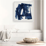 Shop Navy Paths II (Square) Canvas Art Print-Abstract, Blue, PC, Square, View All-framed wall decor artwork