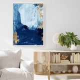 Shop Blackend I Canvas Art Print-Abstract, Blue, PC, Portrait, Rectangle, View All-framed wall decor artwork