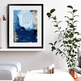 Shop Blackend I Art Print-Abstract, Blue, PC, Portrait, Rectangle, View All-framed painted poster wall decor artwork