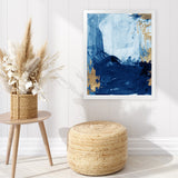 Shop Blackend I Art Print-Abstract, Blue, PC, Portrait, Rectangle, View All-framed painted poster wall decor artwork