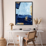 Shop Blackend II Canvas Art Print-Abstract, Blue, PC, Portrait, Rectangle, View All-framed wall decor artwork