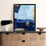 Shop Blackend II Art Print-Abstract, Blue, PC, Portrait, Rectangle, View All-framed painted poster wall decor artwork