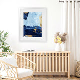 Shop Blackend II Art Print-Abstract, Blue, PC, Portrait, Rectangle, View All-framed painted poster wall decor artwork