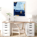 Shop Blackend II Art Print-Abstract, Blue, PC, Portrait, Rectangle, View All-framed painted poster wall decor artwork