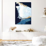 Shop Blue in Gold III Canvas Art Print-Abstract, Blue, PC, Portrait, Rectangle, View All-framed wall decor artwork