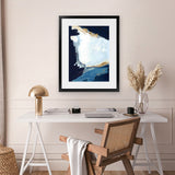 Shop Blue in Gold III Art Print-Abstract, Blue, PC, Portrait, Rectangle, View All-framed painted poster wall decor artwork