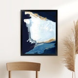 Shop Blue in Gold III Art Print-Abstract, Blue, PC, Portrait, Rectangle, View All-framed painted poster wall decor artwork