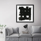 Shop Stacking Together I (Square) Art Print-Abstract, Black, PC, Square, View All-framed painted poster wall decor artwork
