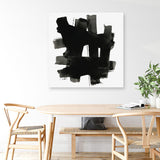 Shop Stacking Together II (Square) Canvas Art Print-Abstract, Black, PC, Square, View All-framed wall decor artwork