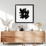 Shop Stacking Together II (Square) Art Print-Abstract, Black, PC, Square, View All-framed painted poster wall decor artwork