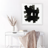 Shop Stacking Together II (Square) Art Print-Abstract, Black, PC, Square, View All-framed painted poster wall decor artwork
