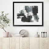 Shop Rave Review I Art Print-Abstract, Black, Horizontal, PC, Rectangle, View All-framed painted poster wall decor artwork