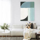 Shop Curved Stream II Canvas Art Print-Abstract, Blue, PC, Portrait, Rectangle, View All-framed wall decor artwork