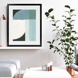 Shop Curved Stream II Art Print-Abstract, Blue, PC, Portrait, Rectangle, View All-framed painted poster wall decor artwork