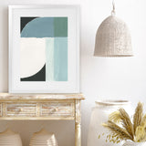 Shop Curved Stream II Art Print-Abstract, Blue, PC, Portrait, Rectangle, View All-framed painted poster wall decor artwork