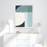 Shop Curved Stream II Art Print-Abstract, Blue, PC, Portrait, Rectangle, View All-framed painted poster wall decor artwork