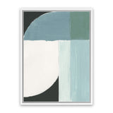 Shop Curved Stream II Canvas Art Print-Abstract, Blue, PC, Portrait, Rectangle, View All-framed wall decor artwork
