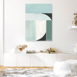 Shop Curved Stream III Canvas Art Print-Abstract, Green, PC, Portrait, Rectangle, View All-framed wall decor artwork