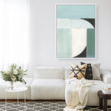 Shop Curved Stream III Canvas Art Print-Abstract, Green, PC, Portrait, Rectangle, View All-framed wall decor artwork