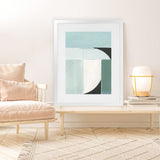 Shop Curved Stream III Art Print-Abstract, Green, PC, Portrait, Rectangle, View All-framed painted poster wall decor artwork