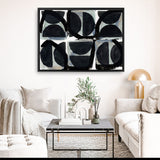 Shop Dancing Block Canvas Art Print-Abstract, Black, Horizontal, PC, Rectangle, View All-framed wall decor artwork