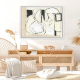 Shop Settling Shapes I Canvas Art Print-Abstract, Horizontal, Neutrals, PC, Rectangle, View All-framed wall decor artwork