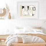 Shop Settling Shapes I Art Print-Abstract, Horizontal, Neutrals, PC, Rectangle, View All-framed painted poster wall decor artwork