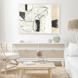 Shop Settling Shapes II Canvas Art Print-Abstract, Horizontal, Neutrals, PC, Rectangle, View All-framed wall decor artwork