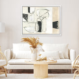 Shop Settling Shapes II Canvas Art Print-Abstract, Horizontal, Neutrals, PC, Rectangle, View All-framed wall decor artwork