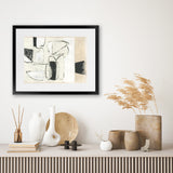 Shop Settling Shapes II Art Print-Abstract, Horizontal, Neutrals, PC, Rectangle, View All-framed painted poster wall decor artwork