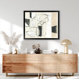 Shop Settling Shapes II Art Print-Abstract, Horizontal, Neutrals, PC, Rectangle, View All-framed painted poster wall decor artwork