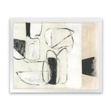 Shop Settling Shapes II Art Print-Abstract, Horizontal, Neutrals, PC, Rectangle, View All-framed painted poster wall decor artwork