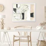 Shop Settling Shapes II Art Print-Abstract, Horizontal, Neutrals, PC, Rectangle, View All-framed painted poster wall decor artwork