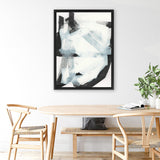 Shop Noir Shapes I Canvas Art Print-Abstract, Black, PC, Portrait, Rectangle, View All, White-framed wall decor artwork
