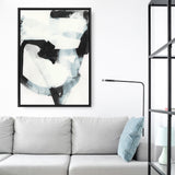 Shop Noir Shapes III Canvas Art Print-Abstract, Black, PC, Portrait, Rectangle, View All, White-framed wall decor artwork