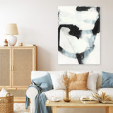 Shop Noir Shapes III Canvas Art Print-Abstract, Black, PC, Portrait, Rectangle, View All, White-framed wall decor artwork