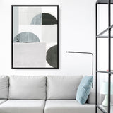 Shop Shape Parade I Canvas Art Print-Abstract, Black, Neutrals, PC, Portrait, Rectangle, View All-framed wall decor artwork