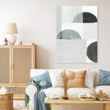 Shop Shape Parade I Canvas Art Print-Abstract, Black, Neutrals, PC, Portrait, Rectangle, View All-framed wall decor artwork