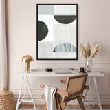 Shop Shape Parade II Canvas Art Print-Abstract, Neutrals, PC, Portrait, Rectangle, View All-framed wall decor artwork