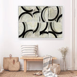 Shop Space Time I Canvas Art Print-Abstract, Black, Horizontal, PC, Rectangle, View All-framed wall decor artwork